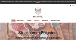 Desktop Screenshot of kreutzers-restaurant.de